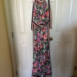 Judith March Pink and Green Jumpsuit